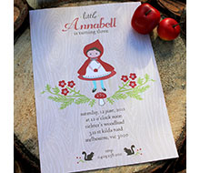 Red Riding Hood Woodland Birthday Party Printable Invitation